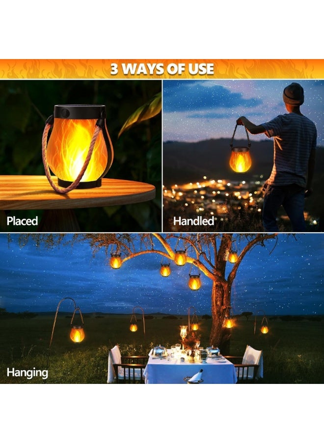 ضوء لهب شمسي جديد – يحاكي تأثير لهب واقعي، فانوس من حبل القنب لتزيين الحدائق والإضاءة الجوية، يمكن تعليقه أو وضعه. - Image 3