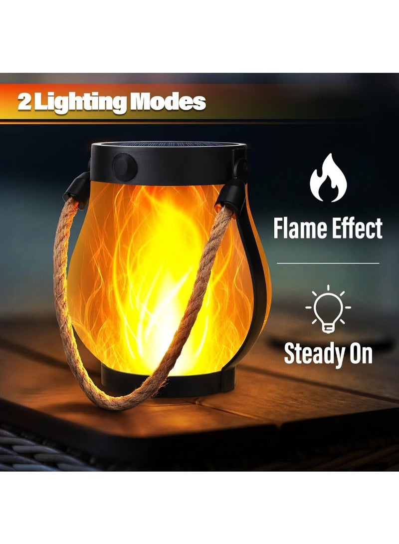 ضوء لهب شمسي جديد – يحاكي تأثير لهب واقعي، فانوس من حبل القنب لتزيين الحدائق والإضاءة الجوية، يمكن تعليقه أو وضعه. - Image 2