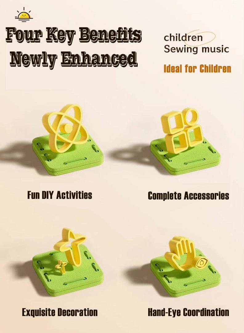DIY Kids Craft Toy Kits Sewing and Sew Set Educational Sewing Set Cute Style DIY Sewing Felt Animals Plant Toys  - Image 3