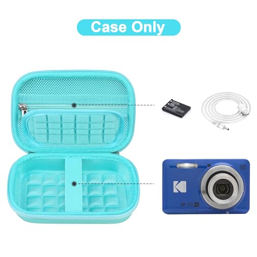 Canboc Carrying Case for KODAK PIXPRO FZ55/ FZ45/ FZ43/ FZ53 16MP Digital Camera, Video Vlogging Camera Bag, Zipper Mesh Pocket fit Cable, Green (Case Only) - Image 2