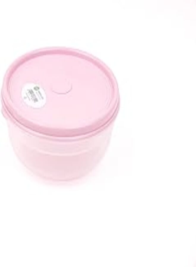 HeroPlast pink round fridge container (Medium)