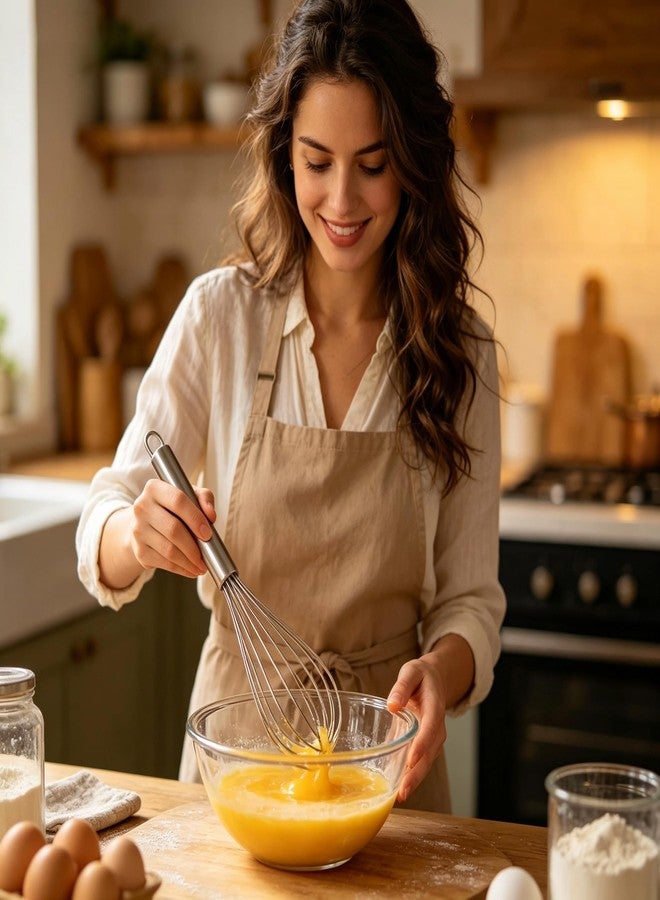 SSydl Stainless Steel Whisk Set, 3 Sizes (8", 10", 12") Kitchen Whisks for Cooking, Balloon Wire Whisk for Mixing, Whisking, Beating, Blending, Egg Beater, Baking, Whipping Cream, Frothing Milk - Image 2