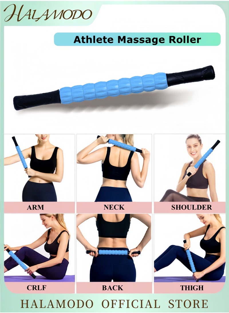 HALAMODO Muscle Roller Athlete Massage Roller Stick Help Reducing Muscle Soreness Cramping Tightness Leg Arms Back Calves Muscle Massager for Post Liposuction & Fibrosis Treatment & Surgery Recovery & Tummy Tuck  - Image 1