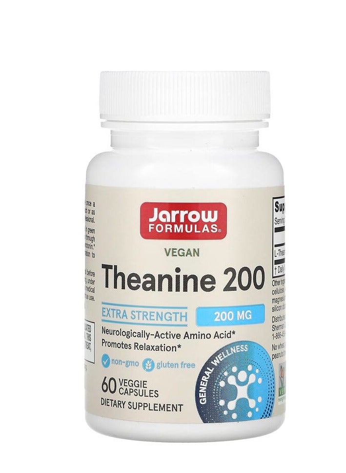 jarrow formulas Theanine 200, 200 mg, 60 Veggie Capsules