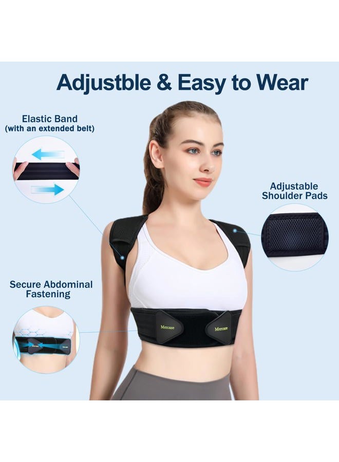 Mercase Posture Corrector for Men,Women and Kids,Comfortable Adjustable Support Back Brace Providing Pain Relief for Neck, Back, Shoulders,Posture Brace (L, Waistline 32-39in) - Image 3
