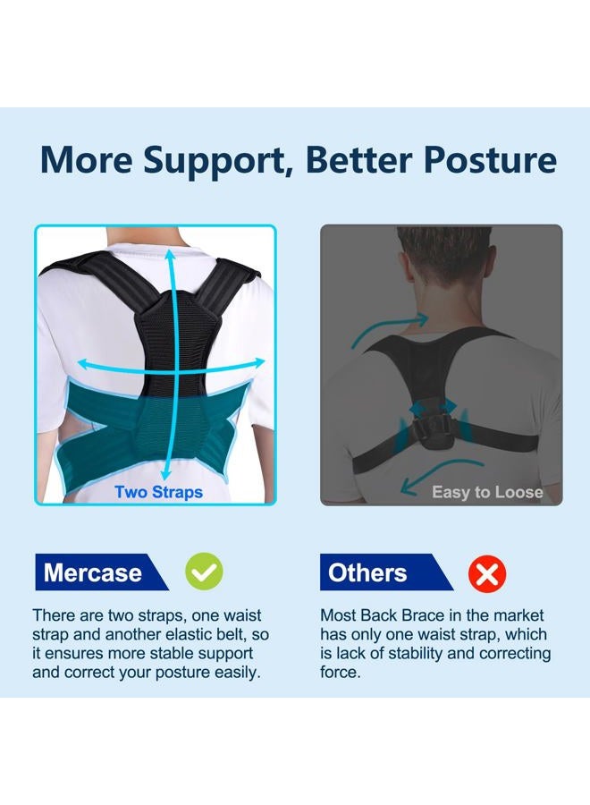 Mercase Posture Corrector for Men,Women and Kids,Comfortable Adjustable Support Back Brace Providing Pain Relief for Neck, Back, Shoulders,Posture Brace (L, Waistline 32-39in) - Image 5