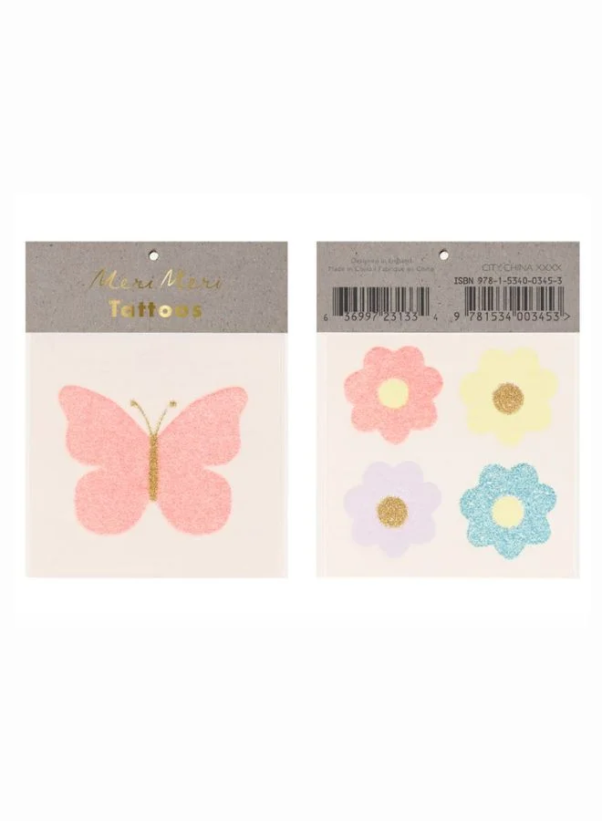 Meri Meri Floral Butterfly Small Tattoos