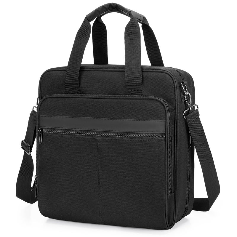 Prokva 3 Ring Zipper Binder 2 Inch Ring Binder Bag with Strap and 500 Sheet Capacity Fits for 13 Laptop Black Patent Design - Image 2