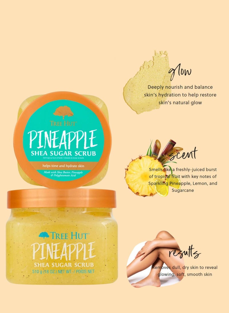 Tree Hut مقشر سكر الشيا والأناناس 510 جم/18 أونصة - Image 4