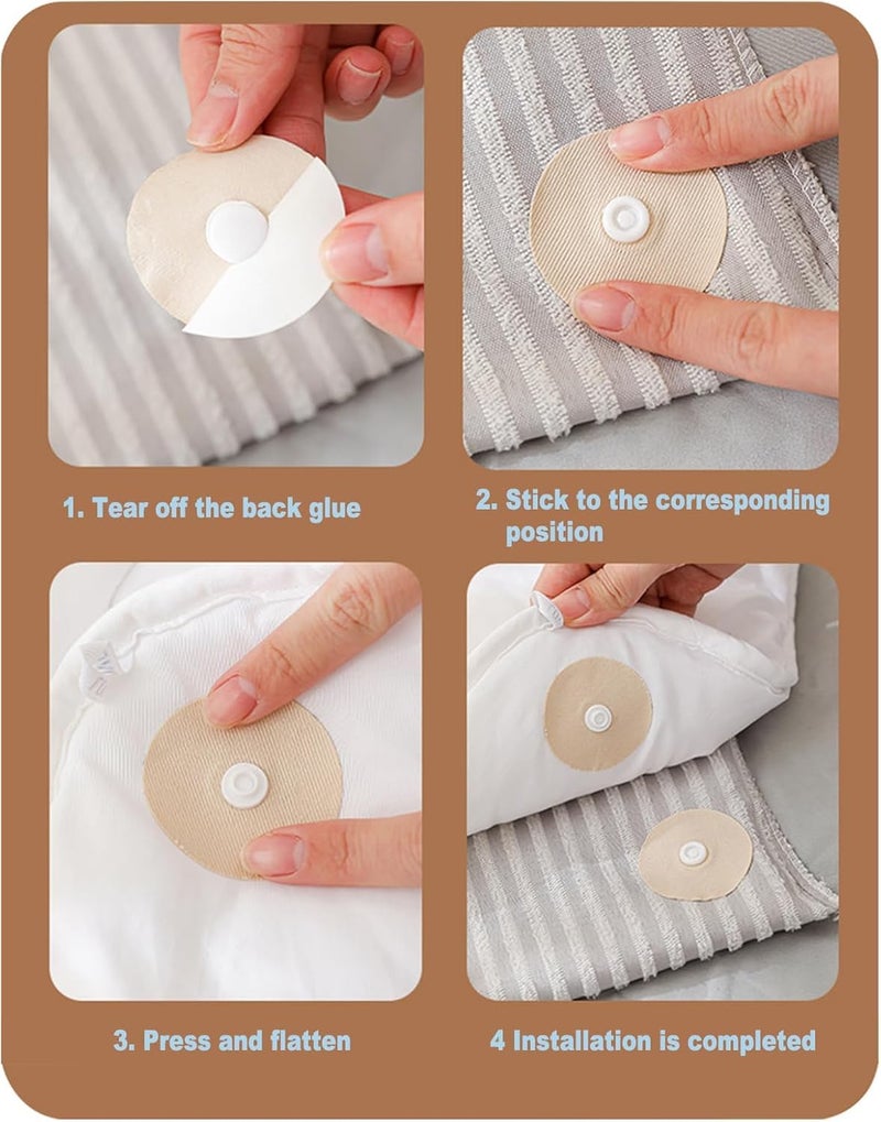 Rexez Duvet Snaps to Hold Pack of 10 | Quilt Clips Comforter Fasteners | Bed Duvet Cover Grippers | Bedding Holder Clips for Comforter & Blanket - Image 4