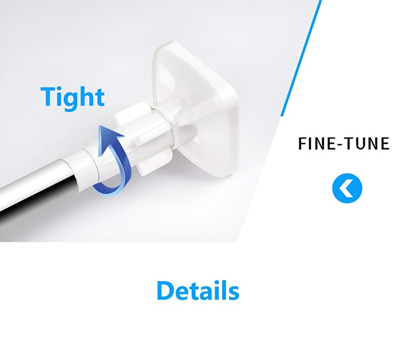 Telescopic Shower Curtain Rod - 200cm Non-Slip Stainless Steel Pole for Bathroom Windows, Durable, Adjustable Length, Suitable for Modern Bathroom Styles - Image 5