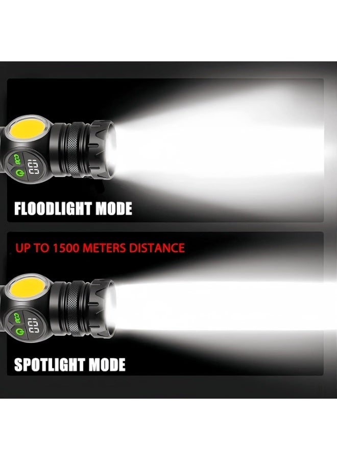 3 in 1 Real Rechargeable Flash Lamp 5000 Lumen Outdoor Powerful Cup Light , 5000mAh Visible LED Flash Light With Magnet Over 15 Hours Battery Time 9 Light Modes And SOS For Emergencies - Image 5