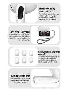 Neutral A9Pro Microphone In Ear True Wireless Bluetooth 5.4 Earphones Low Latency Fast Charging IPX3 Waterproof Earphones with White Charging Box  - Image 4