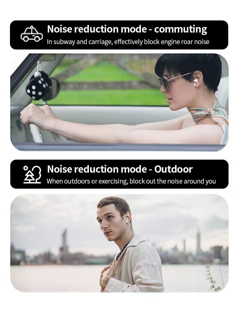 Neutral - A9Pro Microphone In Ear True Wireless Bluetooth 5.4 Earphones Low Latency Fast Charging IPX3 Waterproof Earphones with White Charging Box - Image 1