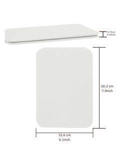 Hihonor Folding Tabletop Mirror, Portable Travel Folding Mirror, PU Leather Makeup Mirror, Free Standing Vanity Mirrors, Desktop Vanity Mirror, for Office Desk,Vanity Table, Travel, Camping, White (6x8 Inches)  - Image 3