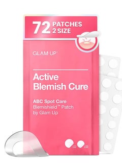 Glam Up Hydrocolloid Blemish Pimple Zit Patches - Invisible Ultra Thin Spot Cover Stickers for Face and Skin, Strong Water-proof and Adhesive Overnight Thin & Invisible (72 Count / 2 Sizes)  - Image 1
