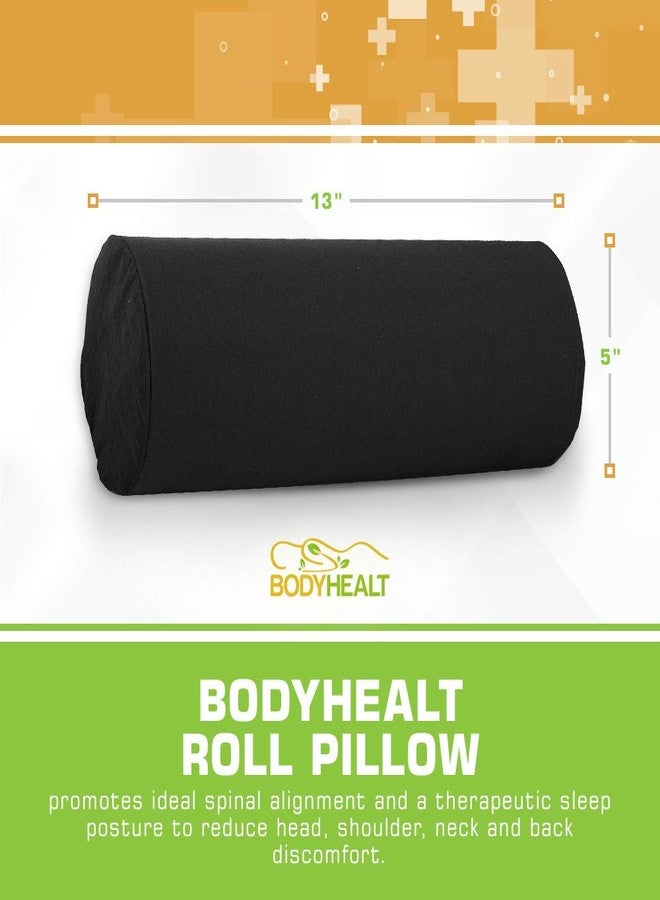 BodyHealt Neck Roll - Original Cervical Round Pillow for Head, Spine & Back Pain Relief. Circle Support for Sleeping. Cylinder Firm Lumbar Bolster - Image 5
