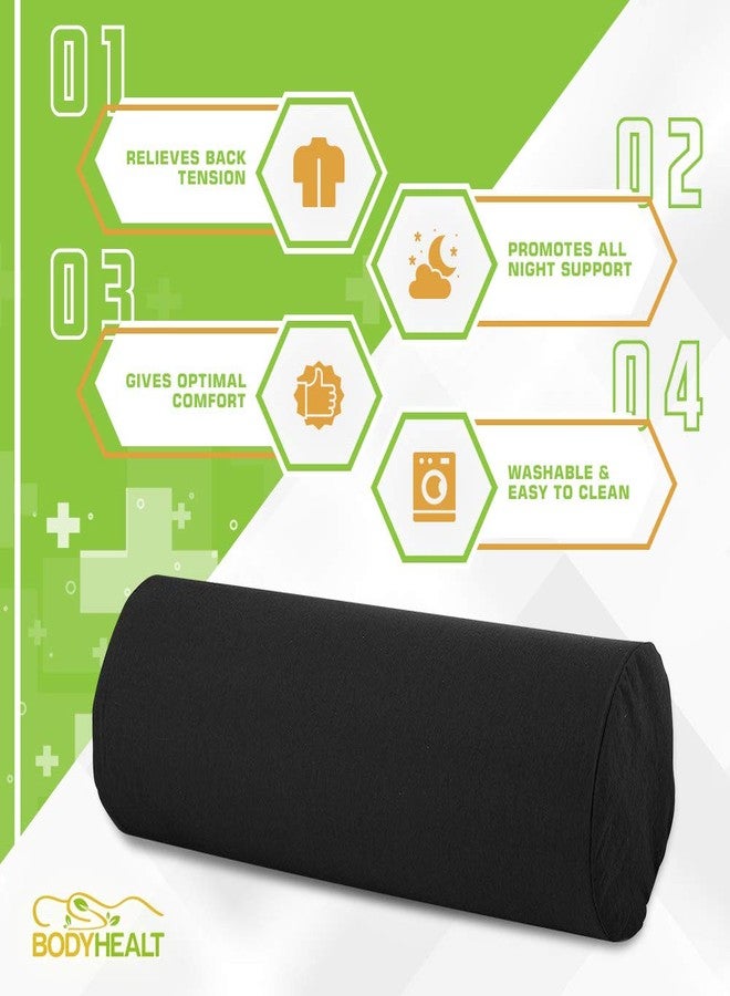 BodyHealt Neck Roll - Original Cervical Round Pillow for Head, Spine & Back Pain Relief. Circle Support for Sleeping. Cylinder Firm Lumbar Bolster - Image 4