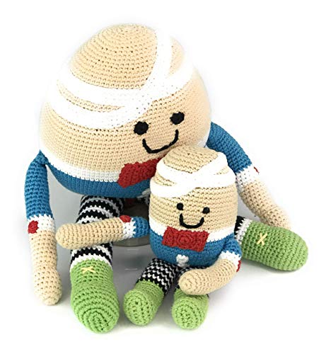 Pebble | Handmade Humpty Dumpty | Crochet | Fair Trade | Pretend | Imaginative Play | Rattle | Machine Washable - Image 2