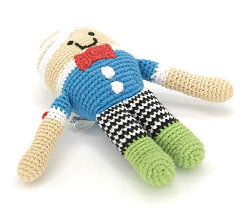 Pebble | Handmade Humpty Dumpty | Crochet | Fair Trade | Pretend | Imaginative Play | Rattle | Machine Washable - Image 5