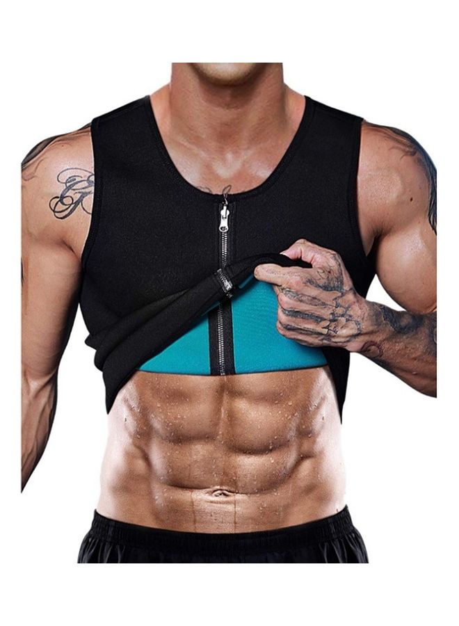 NIBEMINENT Men Waist Trainer Vest Neoprene Body Zipper 25x21x3cm  - Image 1