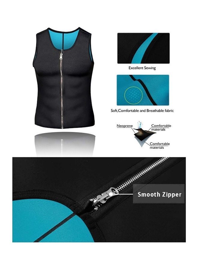 NIBEMINENT Men Waist Trainer Vest Neoprene Body Zipper 25x21x3cm  - Image 4