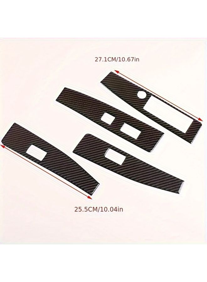 Carbon Fiber Window Switch Trim for Tacoma 15 22 Left Side Black - Image 2