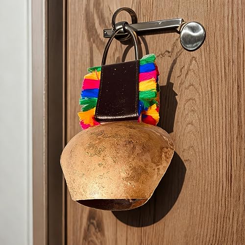 ALADEAN Giant Harmony Cow Bells Vintage Handmade Rustic Swiss Cowbell Lucky Christmas Huge Country Style Hanging Bells Shabby Chic (#1 Rustic Cowbell) - Image 5