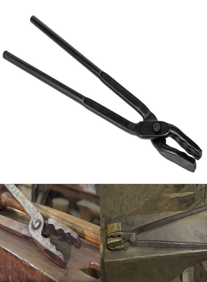 Camoo 15 inch Wolf Jaw Tongs, Blacksmith Tongs for Beginners & Professional Blacksmiths & Bladesmiths, Heavy Duty Blacksmithing Forge Tongs with Superior Jaw Grip - Image 1