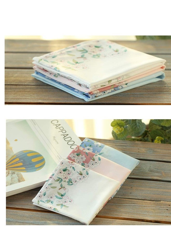 MemoryHanky Ladies Handkerchiefs Large Cherry Blossom Print Hankies 17" Square, 002-3pcs, One Size - Image 2