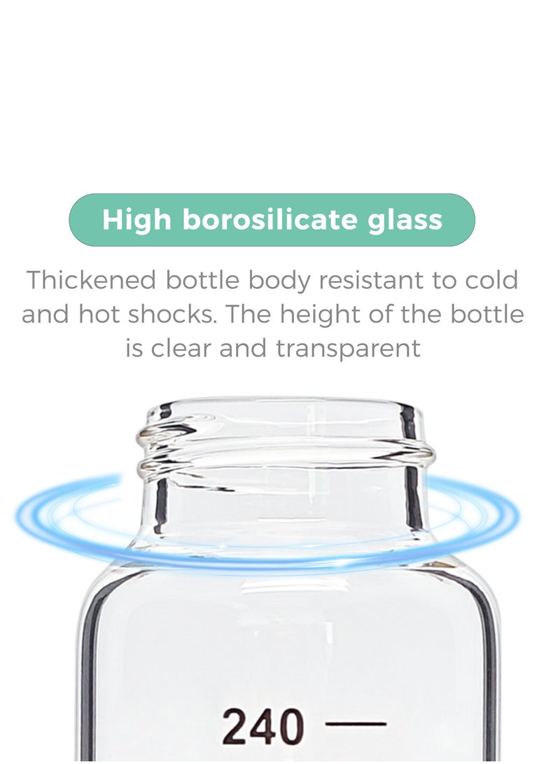 لوكو زجاجة الرضاعة الزجاجية الأفضل من لوكو للحليب للأطفال - خالية من مادة البيسفول أ، مضادة للمغص، 120 مل - Image 3