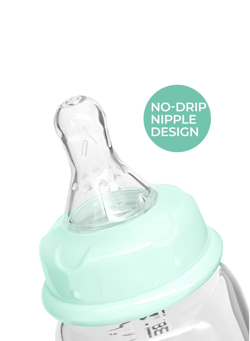 لوكو زجاجة الرضاعة الزجاجية الأفضل من لوكو للحليب للأطفال - خالية من مادة البيسفول أ، مضادة للمغص، 120 مل - Image 4