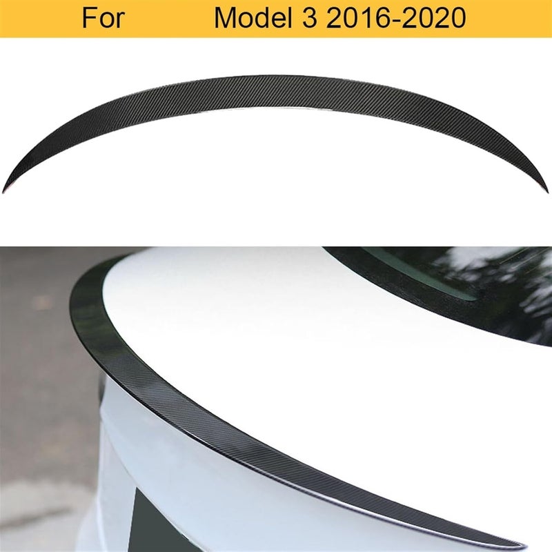 Wivplex Carbon Fiber Rear Spoiler for Tesla Model 3 - Image 3