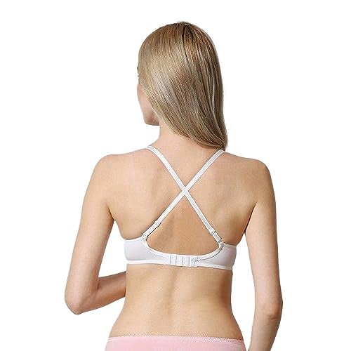 Van Heusen Women Bra - Cotton Easy Set Lycra - Anti Bacterial, Wireless, Padded, Full Coverage, Breathable, White, 34B - Image 4