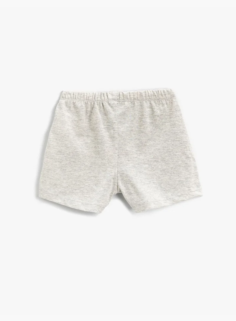 كوتون Flamingo Printed Shorts Cotton Drawstring