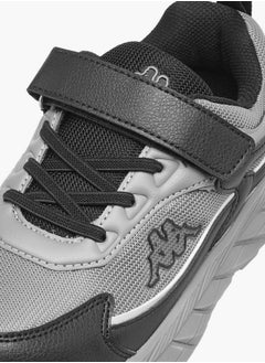 Kappa Boys' Logo Detail Sports Shoes with Hook and Loop Closure  - Image 4