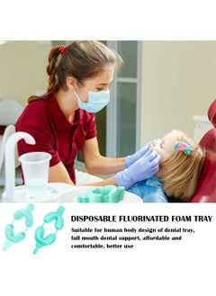 SYOSI 30Pcs Disposable Dental Fluoride Trays 3 Sizes Dental Impression Trays Foam Mouth Guard Fluorinated Foam Tray S M L  - Image 5