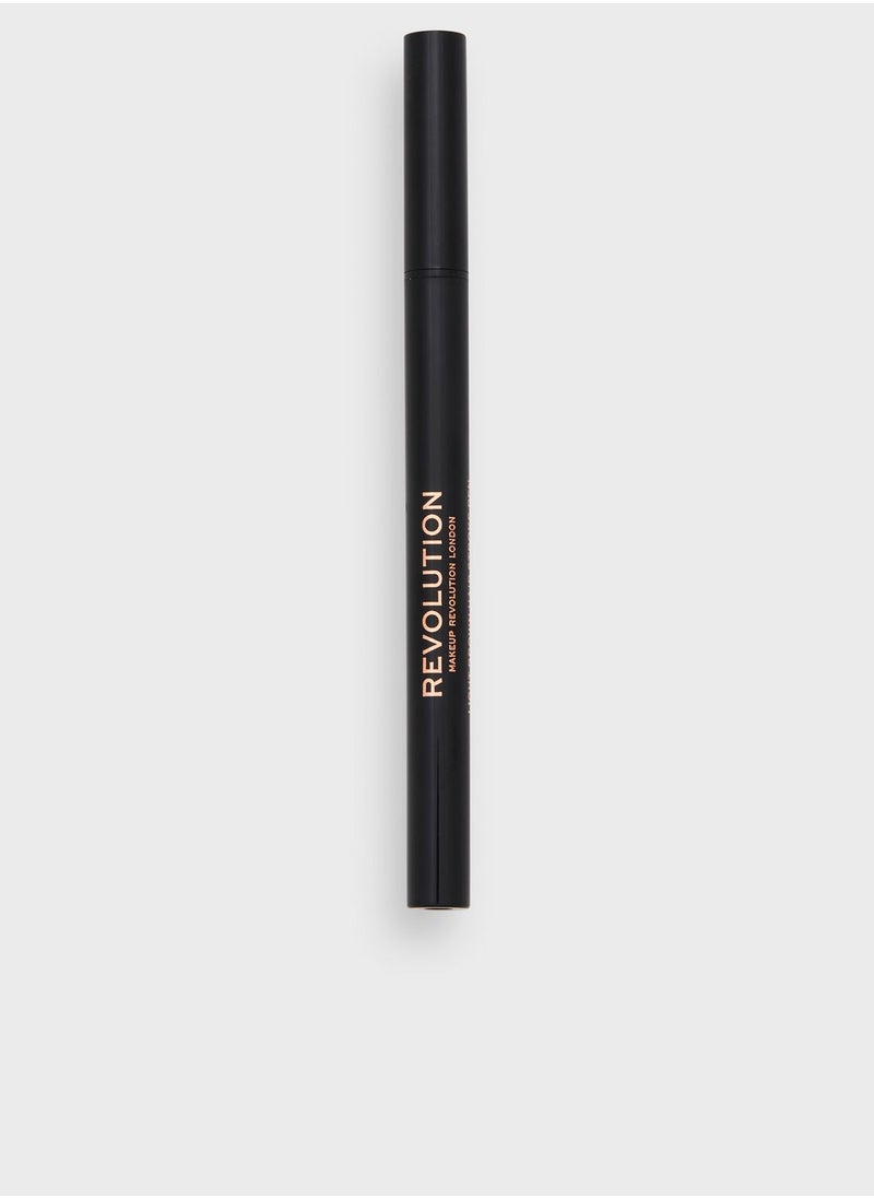 REVOLUTION Revolution Hair Stroke Brow Pen Dark Brown  - Image 3