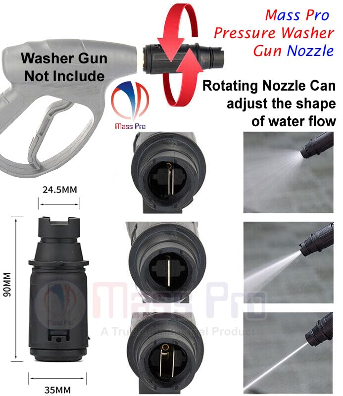 Mass Pro 1Pc Pressure Washer Spray Gun Front Nozzle (Adjustable Nozzle) Suitable For Mostly Car Washer Guns - Image 4