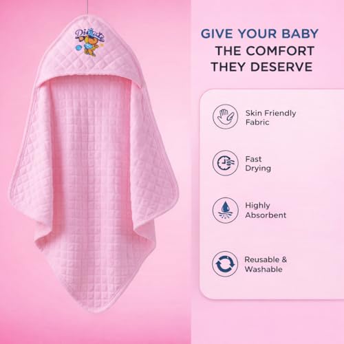 Sathiyas 100% Soft Cotton Baby Hooded Towels - Pack of 2 - Image 4
