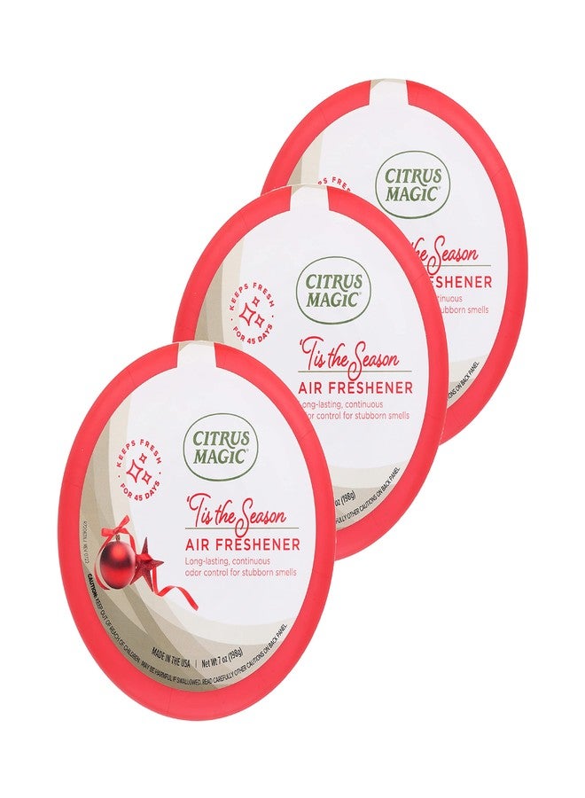 Citrus Magic Holiday Odor Absorbing Solid Air Freshener, 'Tis the Season, 7-Ounce, Pack of 3 - Image 1