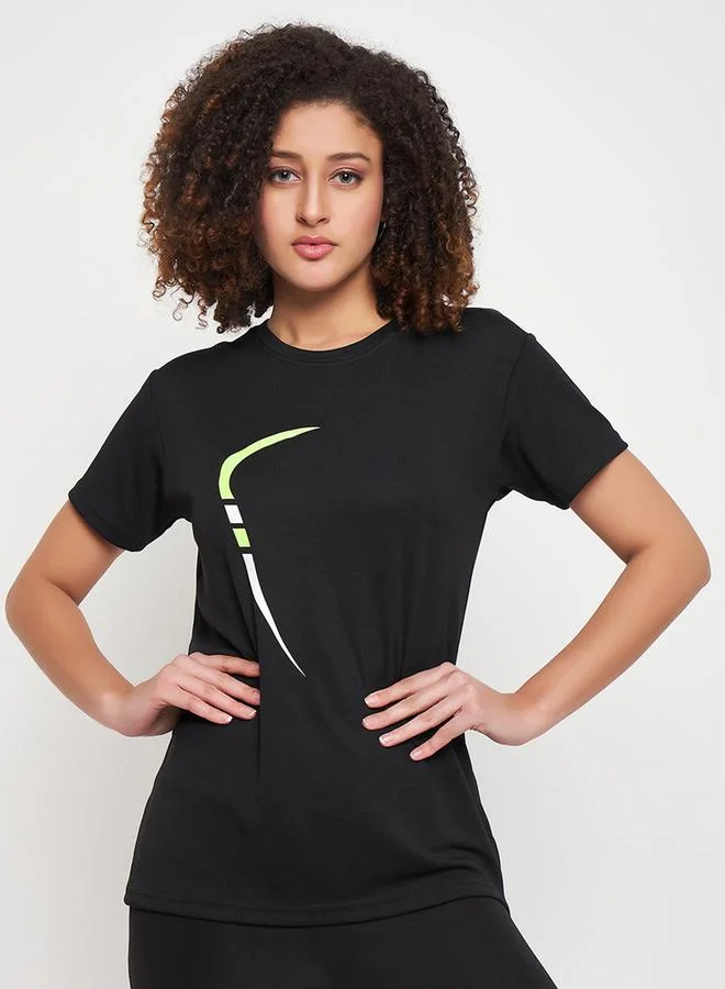 Clovia Clovia Graphic Print T-Shirt with Short Sleeves