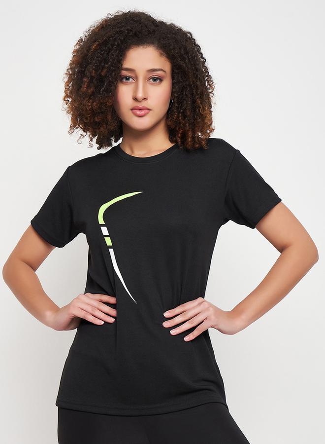 Clovia تي شيرت بطبعة جرافيكية وأكمام قصيرة - Image 3