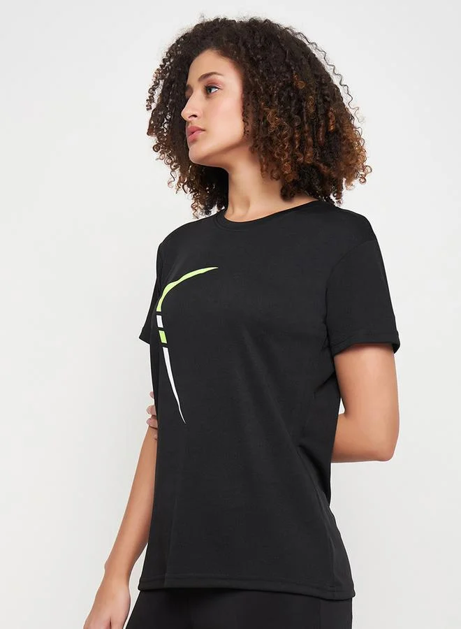 Clovia Clovia Graphic Print T-Shirt with Short Sleeves
