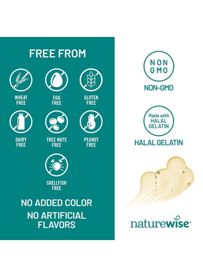 NatureWise Extra-Strength Omega 3 Fish Oil Supplement - 1000mg per Serving - 600 EPA & 400 DHA and Vitamin E - Support for Heart & Brain Health - Lemon Flavor, GMO-Free - 180 Softgels[3-Month Supply] - Image 5