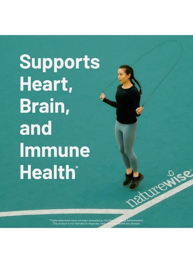 NatureWise Extra-Strength Omega 3 Fish Oil Supplement - 1000mg per Serving - 600 EPA & 400 DHA and Vitamin E - Support for Heart & Brain Health - Lemon Flavor, GMO-Free - 180 Softgels[3-Month Supply] - Image 2