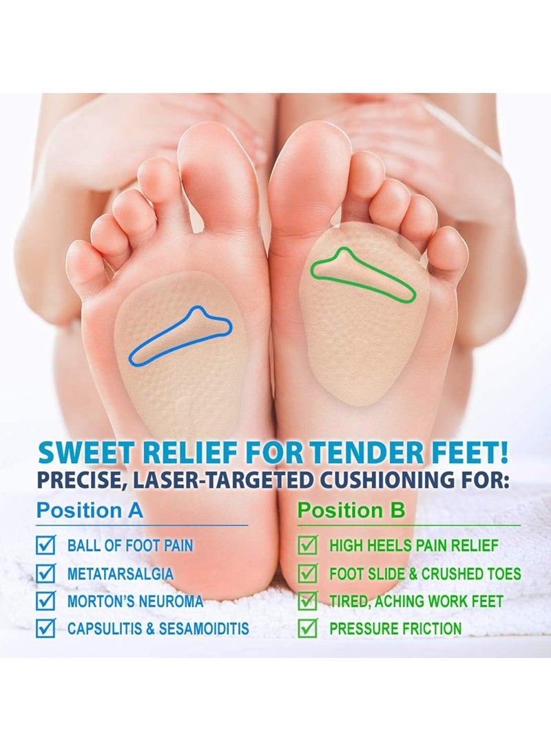 Metatarsal Pads, Gel Sleeves Forefoot Pads, Ball of Foot Cushions Shoe Inserts for High Heels Comfort. Slide-Proof, Reusable Feet Pad Shoe Insoles for All Day Pain Relief (3Pcs) - Image 4