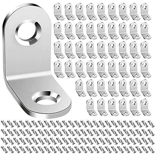 4 Ever 4ever L Shape Glass Panel Shelf Clamp Holder Bracket Support Clip (Material : Stainless Steel) (Single Shelf Button, Pack of 8) - Image 1