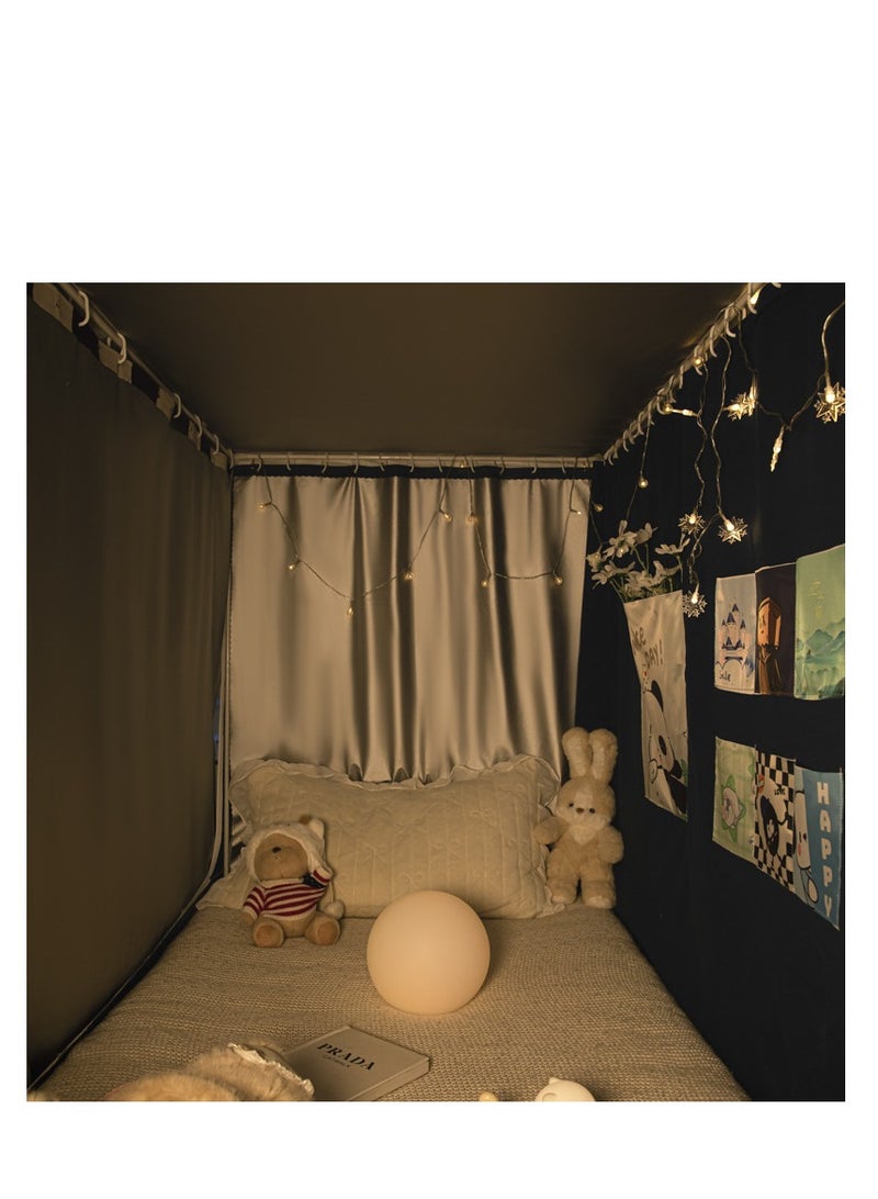 Y&D Bed Canopy Tents Curtain Blackout Curtain Single Bed Tent Curtain Student Shading Cloth Bed Canopy Mosquito Net Student Sleep Privacy Protection - Image 2