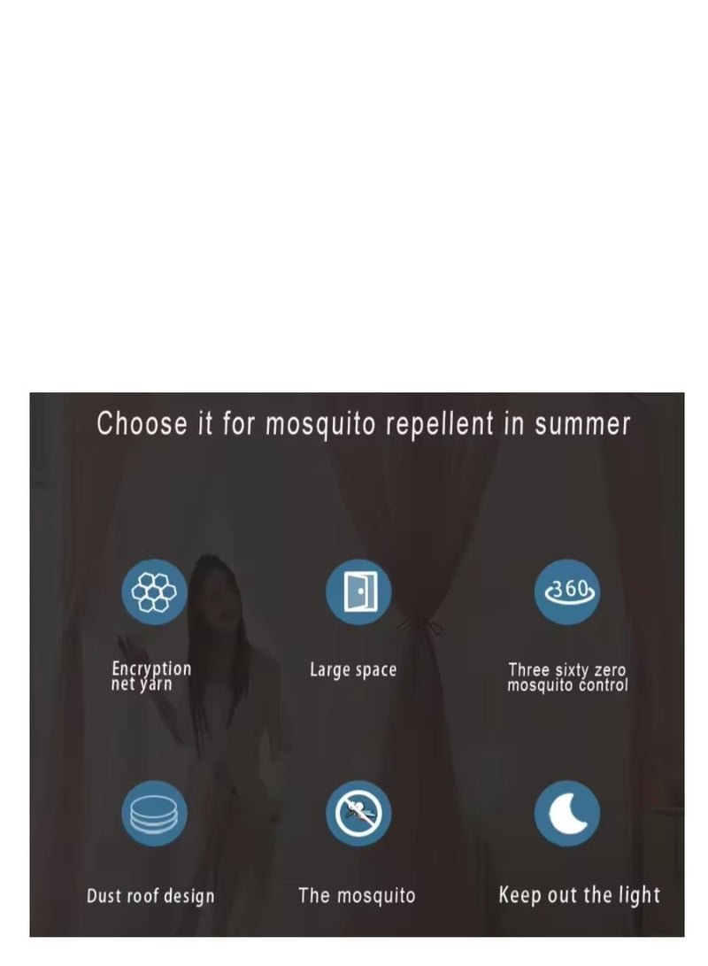 Y&D Bed Canopy Tents Curtain Blackout Curtain Single Bed Tent Curtain Student Shading Cloth Bed Canopy Mosquito Net Student Sleep Privacy Protection - Image 5